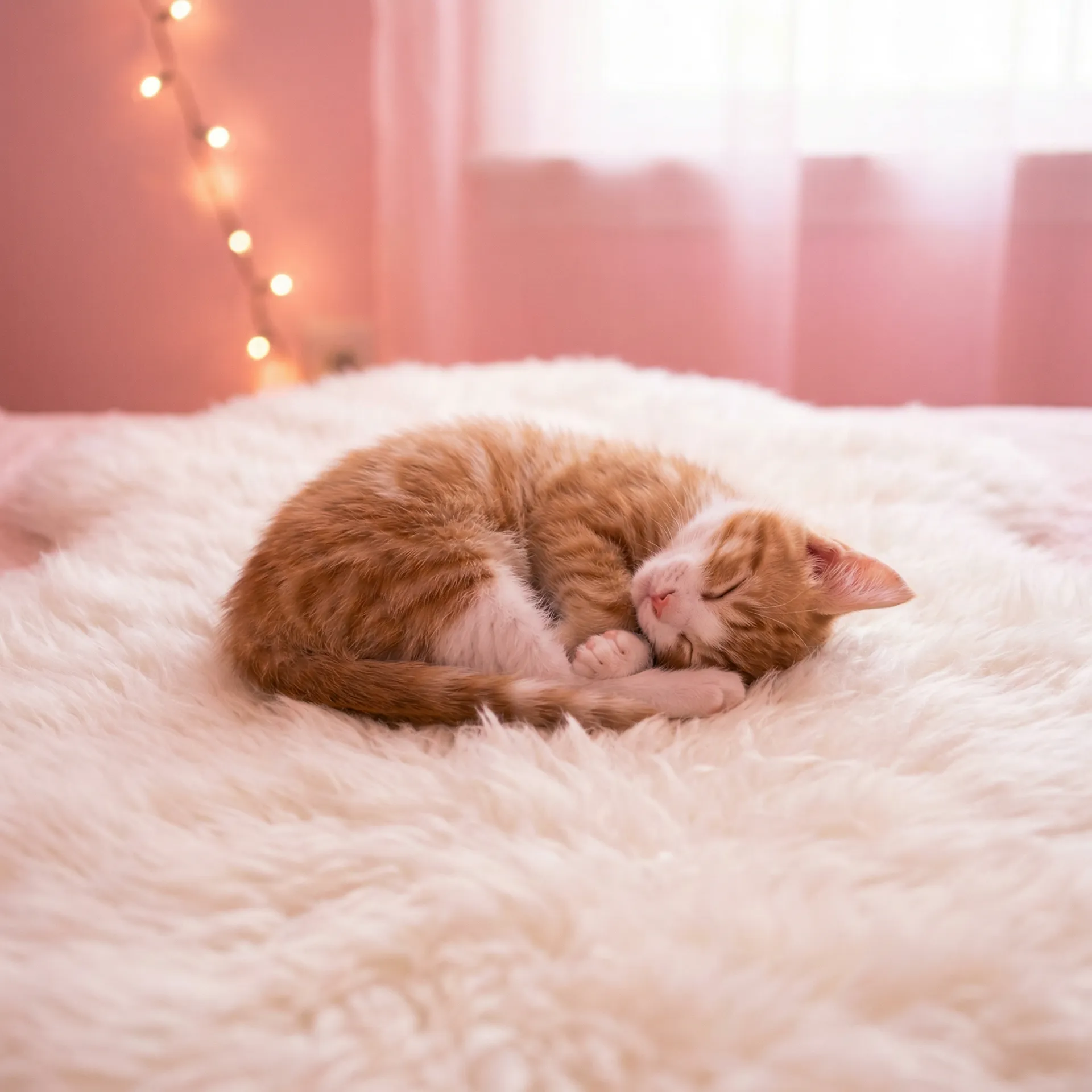 小猫蜷成一团入睡 - 明道孙俪